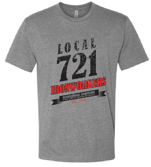 Next Level T-Shirt ( Dark Heather Grey ) – Ironworkers 721 Store