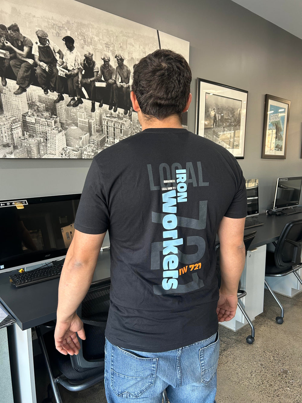 Next Level T-Shirt ( Blue Text )